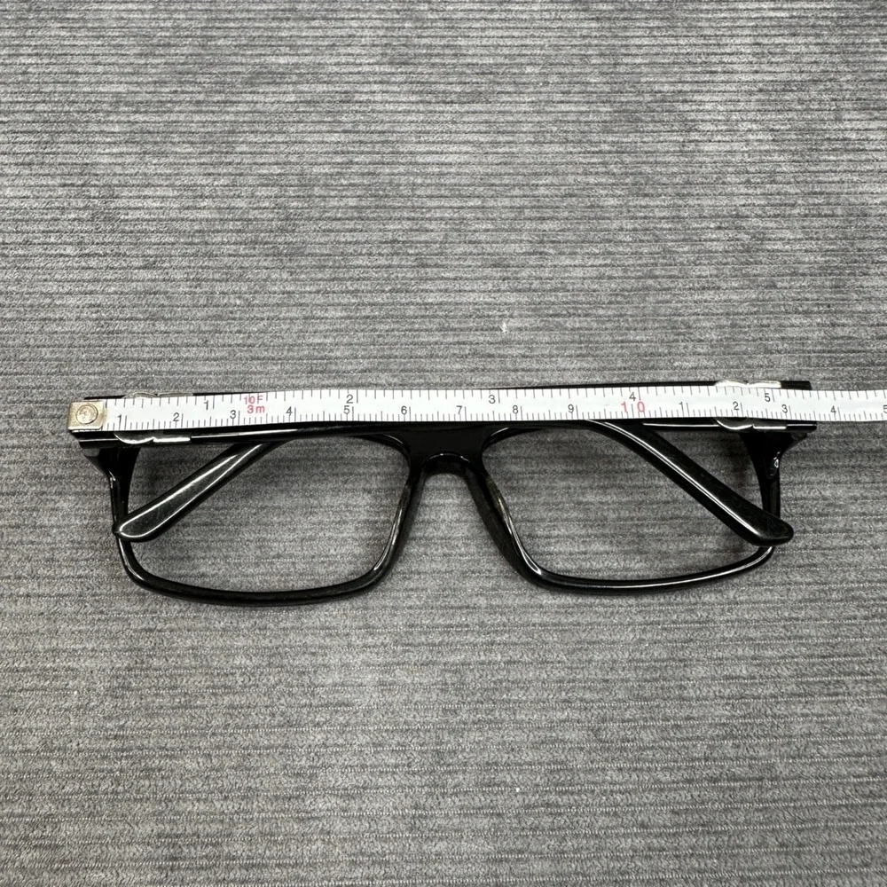 Carter Black Rectangular Y2k Eyeglasses Frames CART-17-01 56-14-135 Palm Springs
